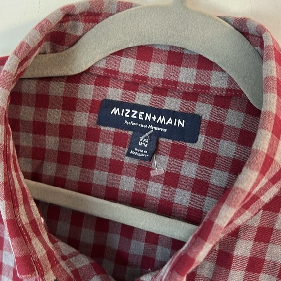 Mizzen + Main Shirt Size XXL City Flannel 2XL Long Sleeve Button Down Mens - Picture 2 of 5